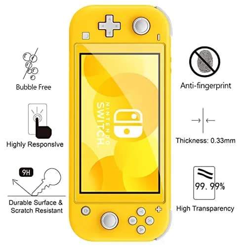 ivoler 4 Pack Screen Protector Tempered Glass for Nintendo Switch Lite, Transparent HD 9H Hardness | Clear Anti-Scratch Bubble-Free Fit thumbnail 2