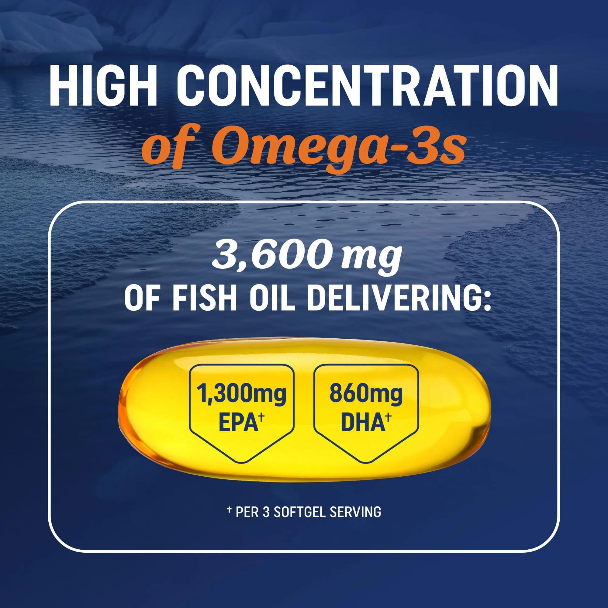 MAV NUTRITION Triple Strength Omega 3 Fish Oil 3600 mg, EPA & DHA, 2100mg Omega-3, 180 Softgels | Doctor-Formulated for Heart & Brain Health - view 2