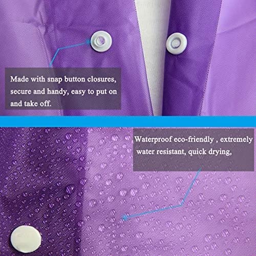 COOY Rain Coats (2 Pack) - Reusable EVA Rain Ponchos for Adults, Waterproof & Foldable, One Size thumbnail 5