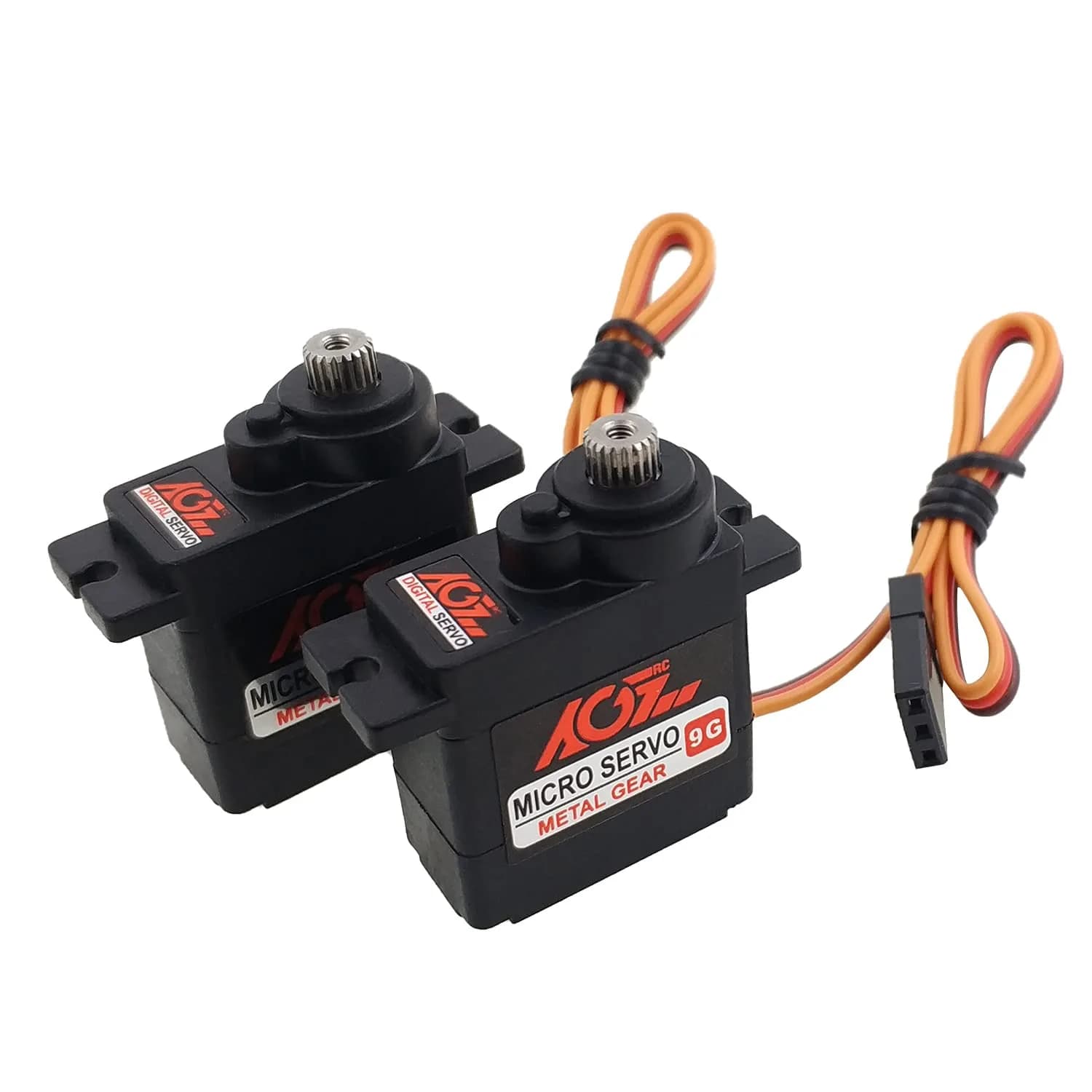AGFRC B11DLS 2.8kg Micro RC Servo Kit, 2-Pack | High Precision Digital Servos for RC Vehicles