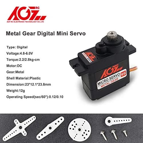 AGFRC B11DLS 2.8kg Micro RC Servo Kit, 2-Pack | High Precision Digital Servos for RC Vehicles thumbnail 5