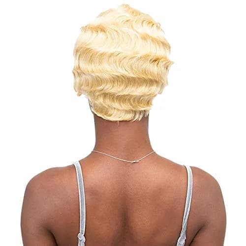 Janet Collection Mommy Parting Wig 100% Human Hair Off Black Short | Heat Resistant, Natural thumbnail 10
