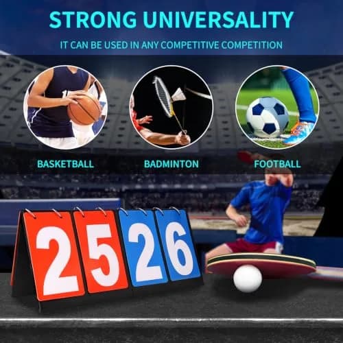 HRLORKC Scoreboard Score Keeper Score Flipper for Basketball Tennis Sports | Easy Flip Design, Indoor & Outdoor Use thumbnail 5