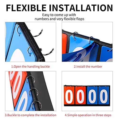 HRLORKC Scoreboard Score Keeper Score Flipper for Basketball Tennis Sports | Easy Flip Design, Indoor & Outdoor Use thumbnail 3