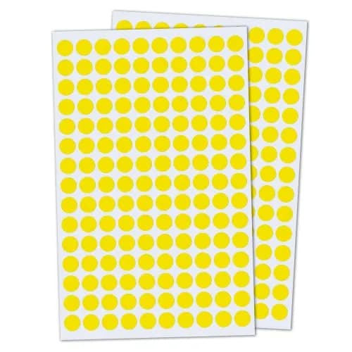 TownStix 3000 Pack, 0.375" Round Dot Stickers Circle Labels - Yellow | Self-Adhesive, Paper, 3/8 inch thumbnail 1