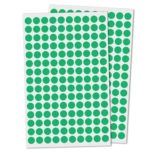 TownStix Green 3000 Pack Label | 3/8 inch Round Dot Stickers for Flat Surfaces thumbnail 1