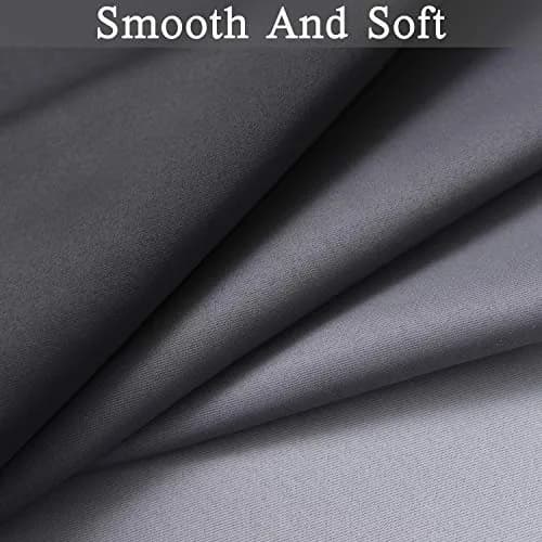 SimpleHome Ombre Gradient Black White to Gray Curtains for Bedroom,52Wx84L | Modern Room Darkening Drapes with Grommets thumbnail 7