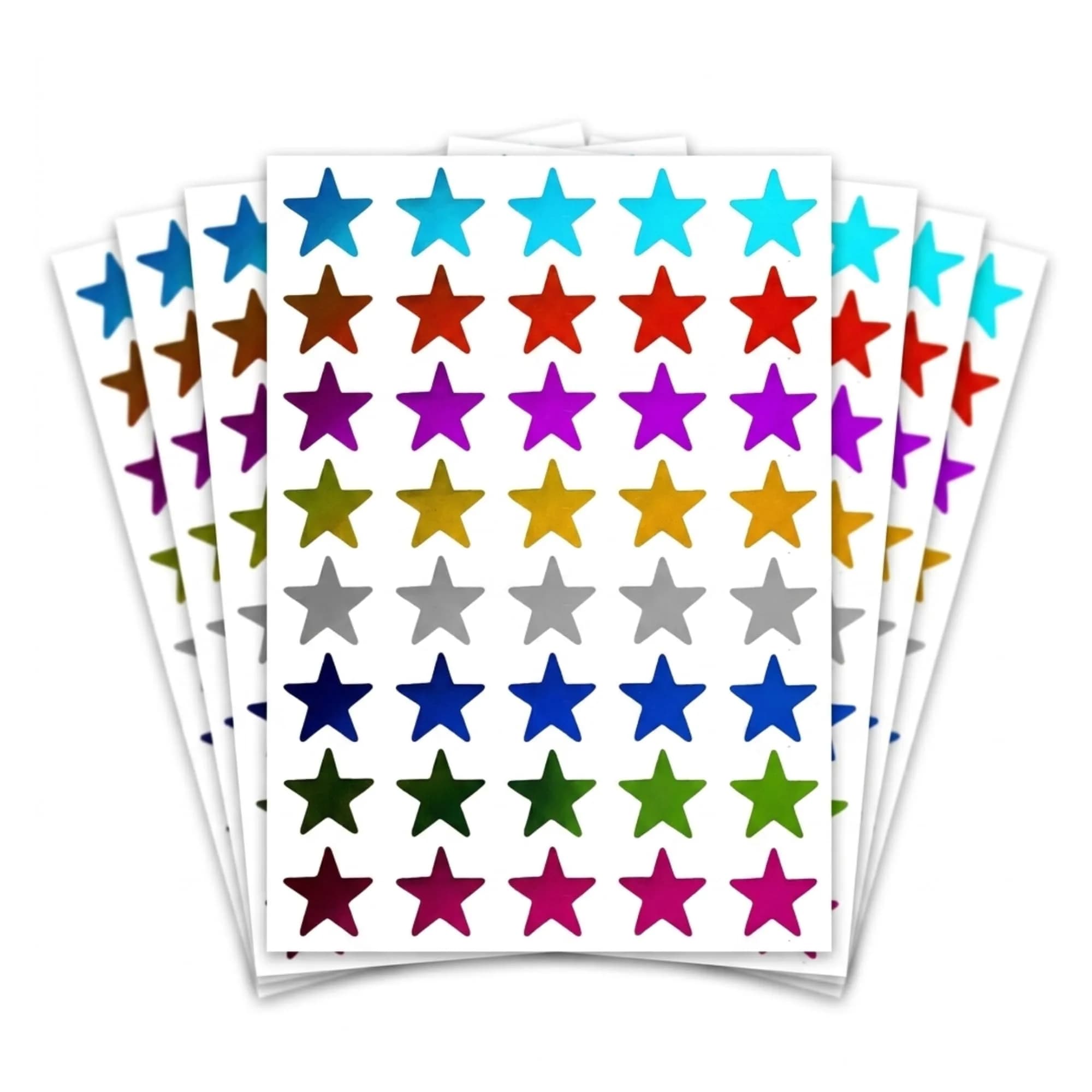 TownStix Star Metallic Stickers 1000 Pack | 8 Colors, 0.6" Diameter, Permanent Adhesive thumbnail 1