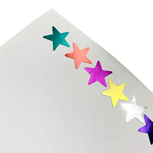 TownStix Star Metallic Stickers 1000 Pack | 8 Colors, 0.6" Diameter, Permanent Adhesive thumbnail 9