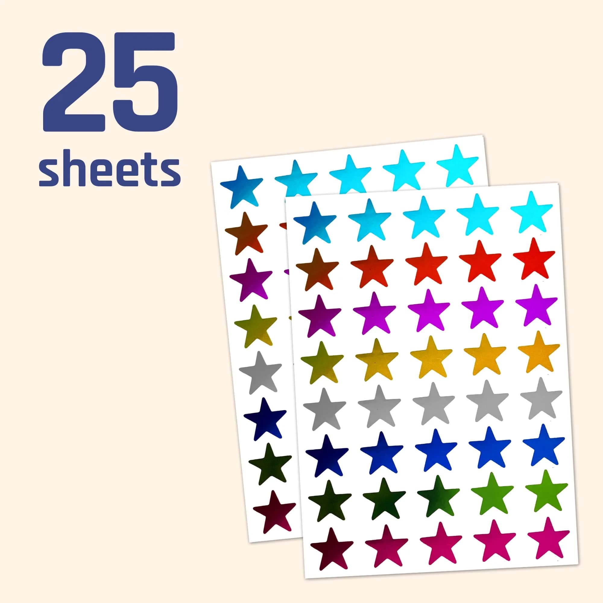 TownStix Star Metallic Stickers 1000 Pack | 8 Colors, 0.6" Diameter, Permanent Adhesive thumbnail 3