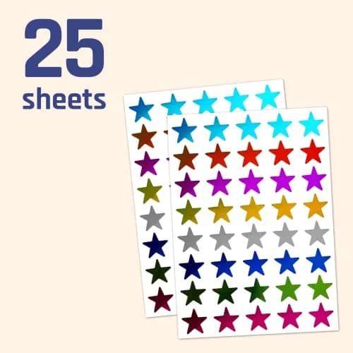 TownStix Star Metallic Stickers 1000 Pack | 8 Colors, 0.6" Diameter, Permanent Adhesive thumbnail 3