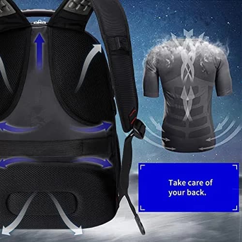 SHRRADOO Large Travel Laptop Backpack for Women, Work College Backpacks with Combination Lock, 50L Capacity, Purple thumbnail 4