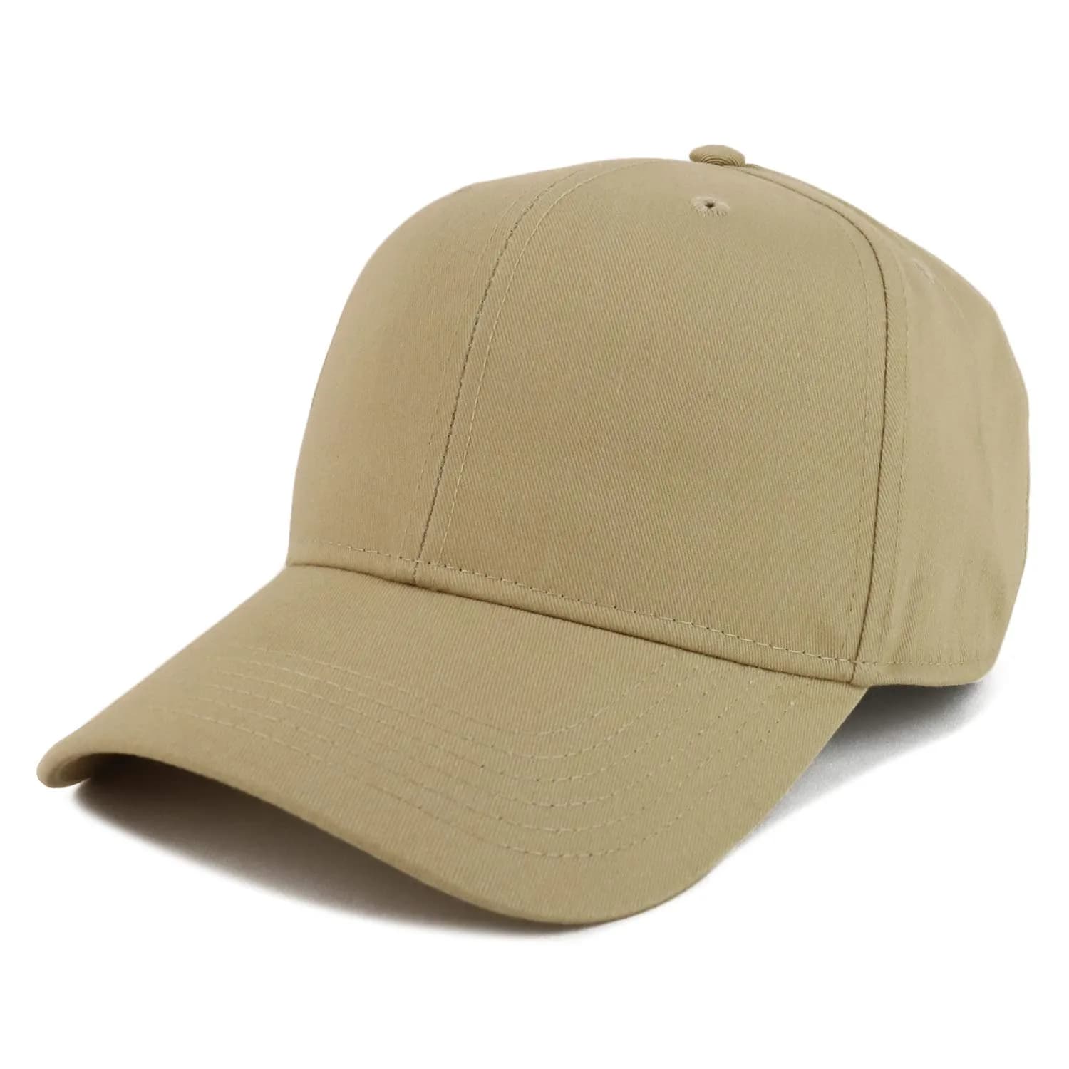 Armycrew XXL Oversize High Crown Baseball Cap Khaki | Deep Crown Fit for 2XL-3XL — Khaki