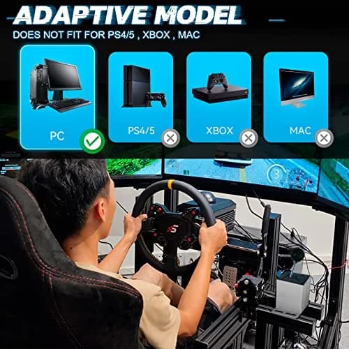 aikeec USB Sim Racing Handbrake PC with Clamp, Compatible with Logitech G29 G920 T300 T500, Hall Sensor, Windows (Black) thumbnail 5
