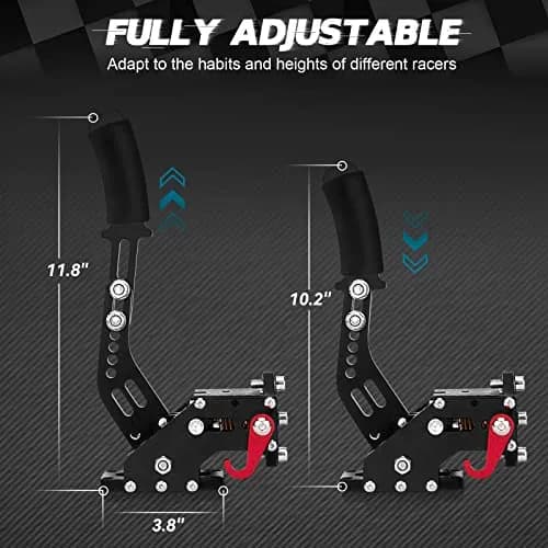 aikeec USB Sim Racing Handbrake PC with Clamp, Compatible with Logitech G29 G920 T300 T500, Hall Sensor, Windows (Black) thumbnail 3