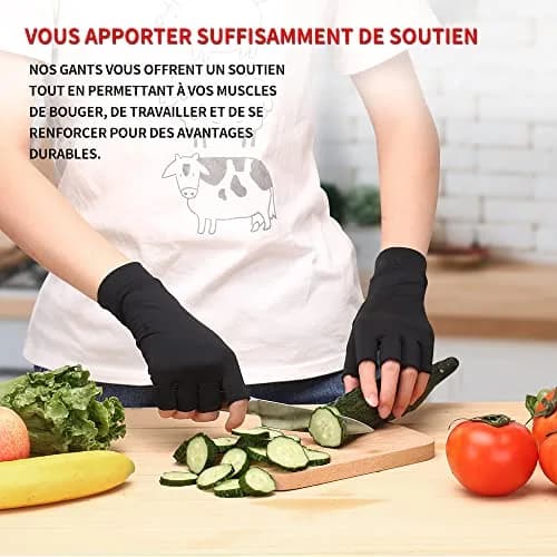 Waxden Copper Compression Arthritis Gloves Large | Pain Relief & Healing for Hands, Carpal Tunnel thumbnail 7