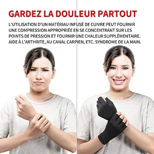 Waxden Copper Compression Arthritis Gloves for Hand Swelling & Pain Relief, Fingerless, Small | 1 Pair thumbnail 4