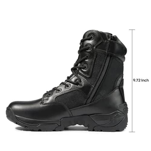NORTIV 8 Men's Military Tactical Work Boots Side Zip 9 | Light-Duty Hiking & Outdoor Support thumbnail 2