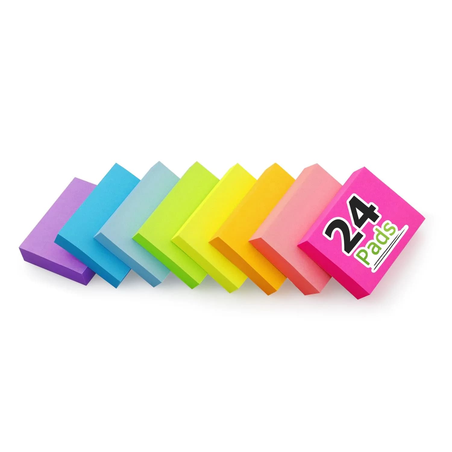 Winner Aura Self-Stick Notes 1.5x2 in | Bright Colors, Reusable, 24 Pads - main product image