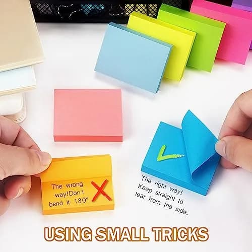 Winner Aura Self-Stick Notes 1.5x2 in | Bright Colors, Reusable, 24 Pads thumbnail 5