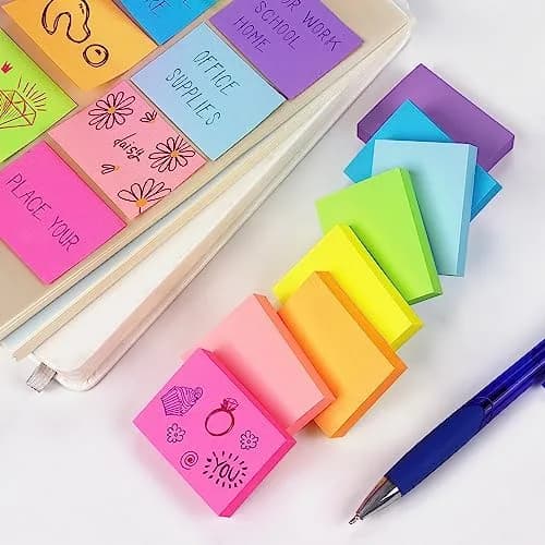 Winner Aura Self-Stick Notes 1.5x2 in | Bright Colors, Reusable, 24 Pads thumbnail 7