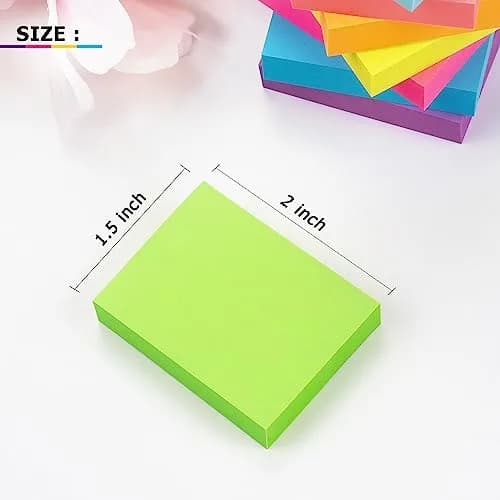 Winner Aura Self-Stick Notes 1.5x2 in | Bright Colors, Reusable, 24 Pads thumbnail 2