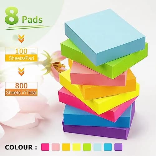 Winner Aura Self-Stick Notes 1.5x2 in Bright Colors Pack of 8 | Reusable & Easy Notice thumbnail 3