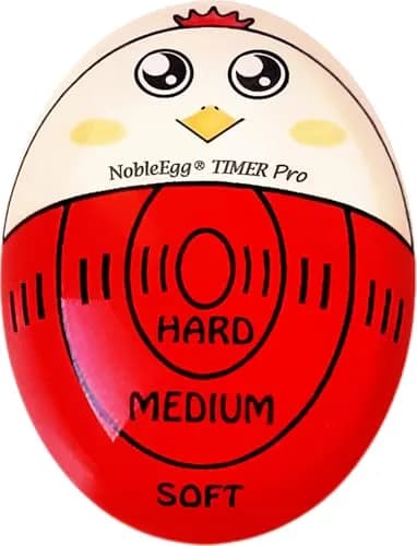 NobleEgg Egg Timer Pro for Boiling Eggs | Color-Changing Soft Hard Boiled Egg Timer | 1-Pack, Red thumbnail 1