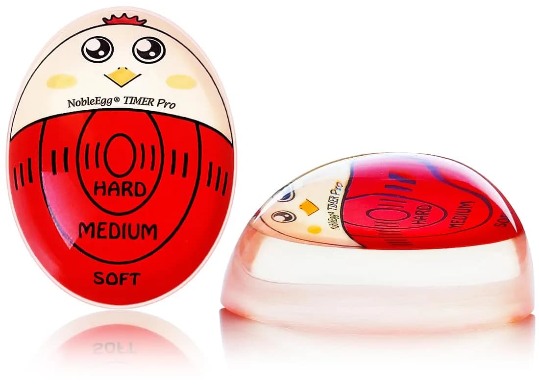 NobleEgg Egg Timer Pro for Boiling Eggs | Color-Changing Soft Hard Boiled Egg Timer | 1-Pack, Red - view 2