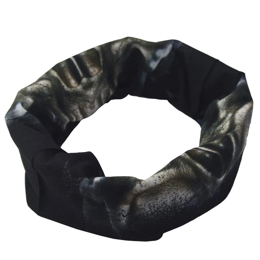 Obacle Skull Brown Face Half Mask for Dust, Wind, UV Sun Protection - Seamless 3D Tube Bandana - view 4