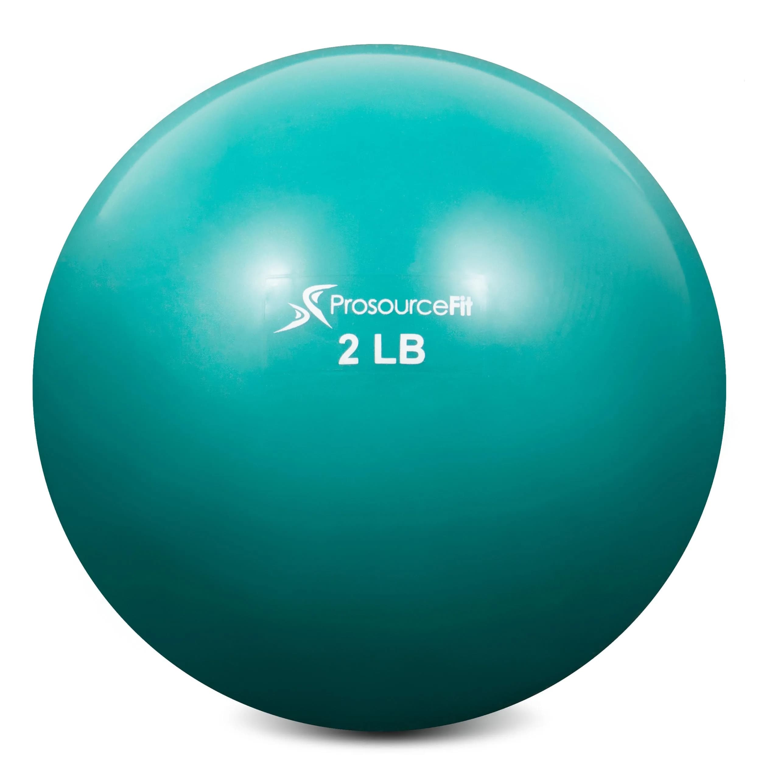 ProsourceFit Weighted Toning Exercise Ball 0.91 kg (2 lb) Aqua | Pilates, Yoga, Strength Training & Physical Therapy — Aqua