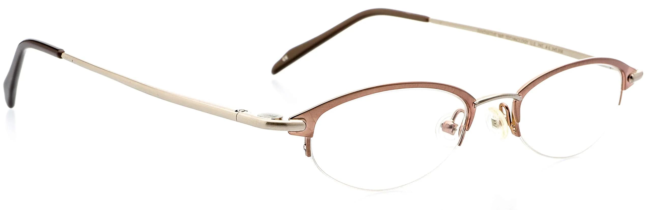 Hit Notion Oval Semi-Rimless Eyeglass Frames Pewter Bronze 46-19-140mm | Lightweight Monel Metal for All-Day Comfort — Pewter Bronze