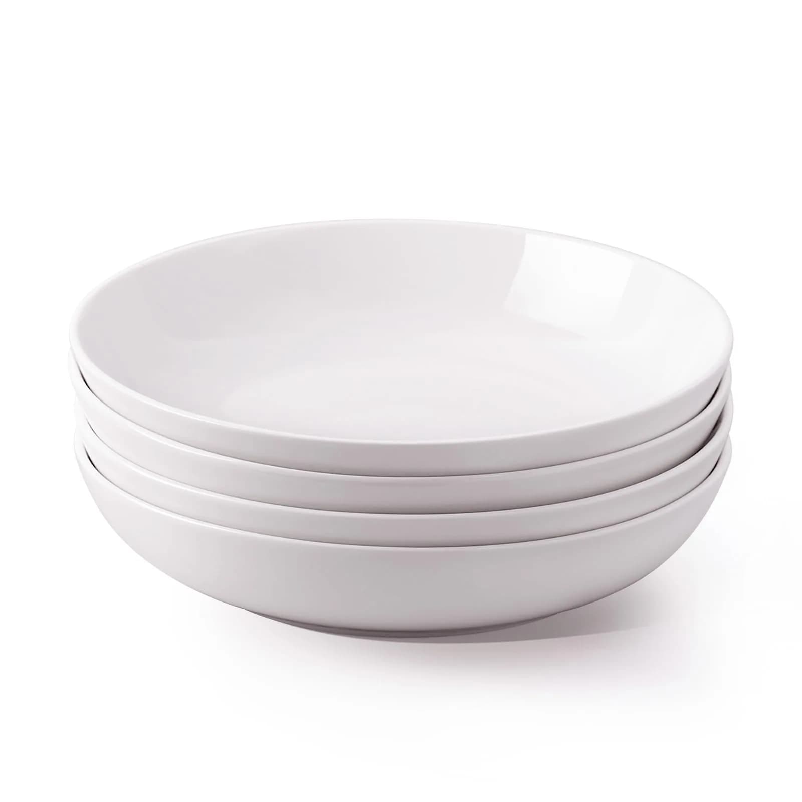 Y YHY 9.75" Large Pasta Bowls Set of 4 | 50 oz Ceramic Serving Bowls for Family Meals