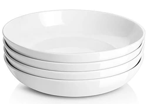 Y YHY 9.75" Large Pasta Bowls Set of 4 | 50 oz Ceramic Serving Bowls for Family Meals thumbnail 4