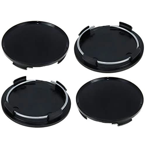 AUTUT 63mm Wheel Rim Hub Center Covers Replacement with Metal Ring, Pack of 4 | Snap-On Fit for Cars & Trucks thumbnail 1