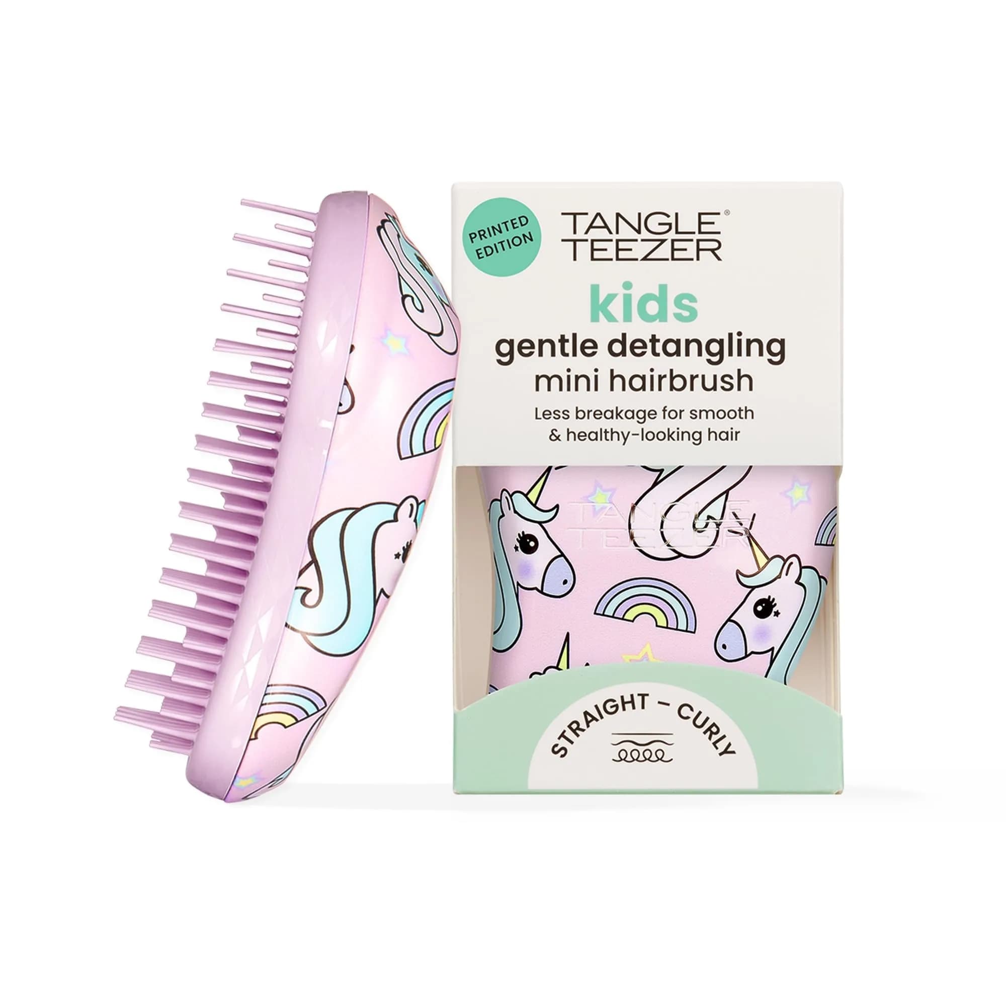 Tangle Teezer Original Detangler Mini Hair Brush for Kids, Unicorn Magic | Detangles Wet or Dry Hair - main product image