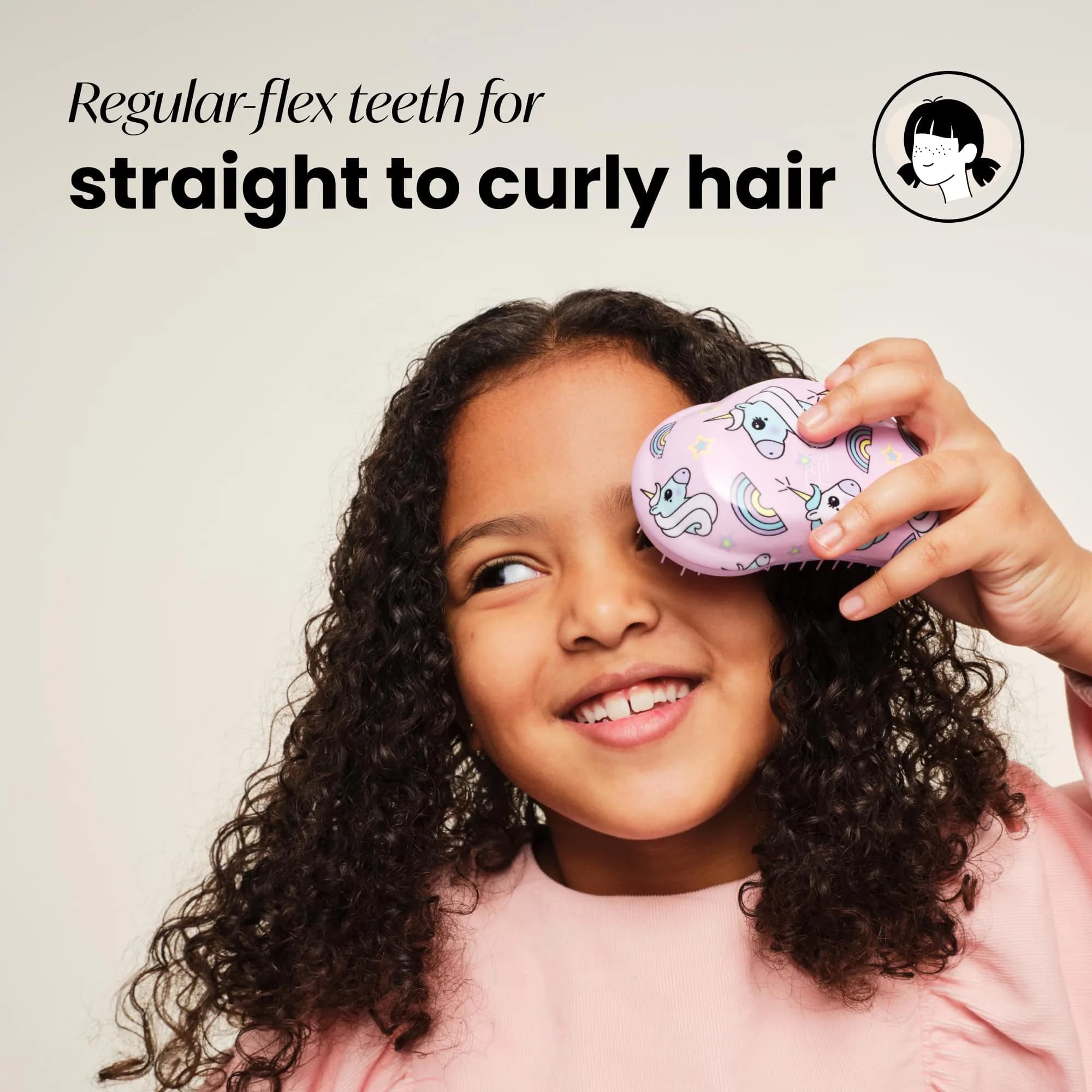 Tangle Teezer Original Detangler Mini Hair Brush for Kids, Unicorn Magic | Detangles Wet or Dry Hair - view 4