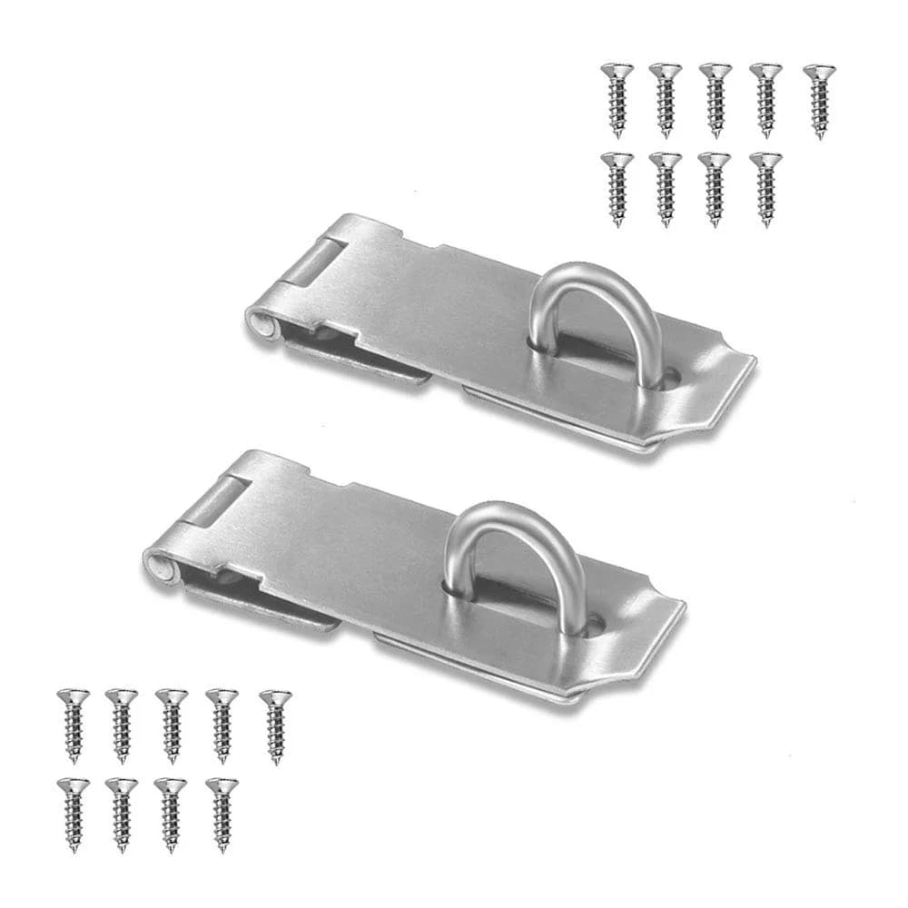 VIDYSUFYR Door Locks Hasp Latch 5 Inch | Stainless Steel Safety Packlock for Doors & Gates — Straight 5 Inch