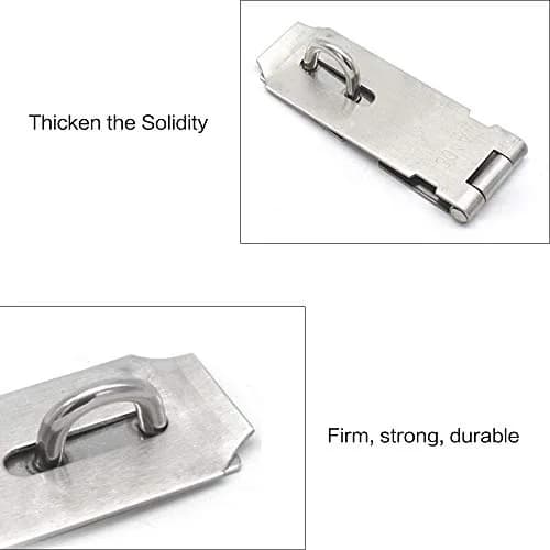 VIDYSUFYR Door Locks Hasp Latch 5 Inch | Stainless Steel Safety Packlock for Doors & Gates thumbnail 3