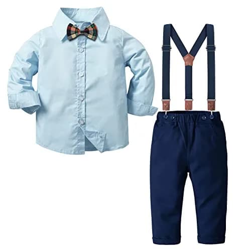 Nwada Baby Boy Clothes Outfit Toddler Dress Shirt & Pants Set 12-18 Months | Suitable for Weddings & Parties thumbnail 1
