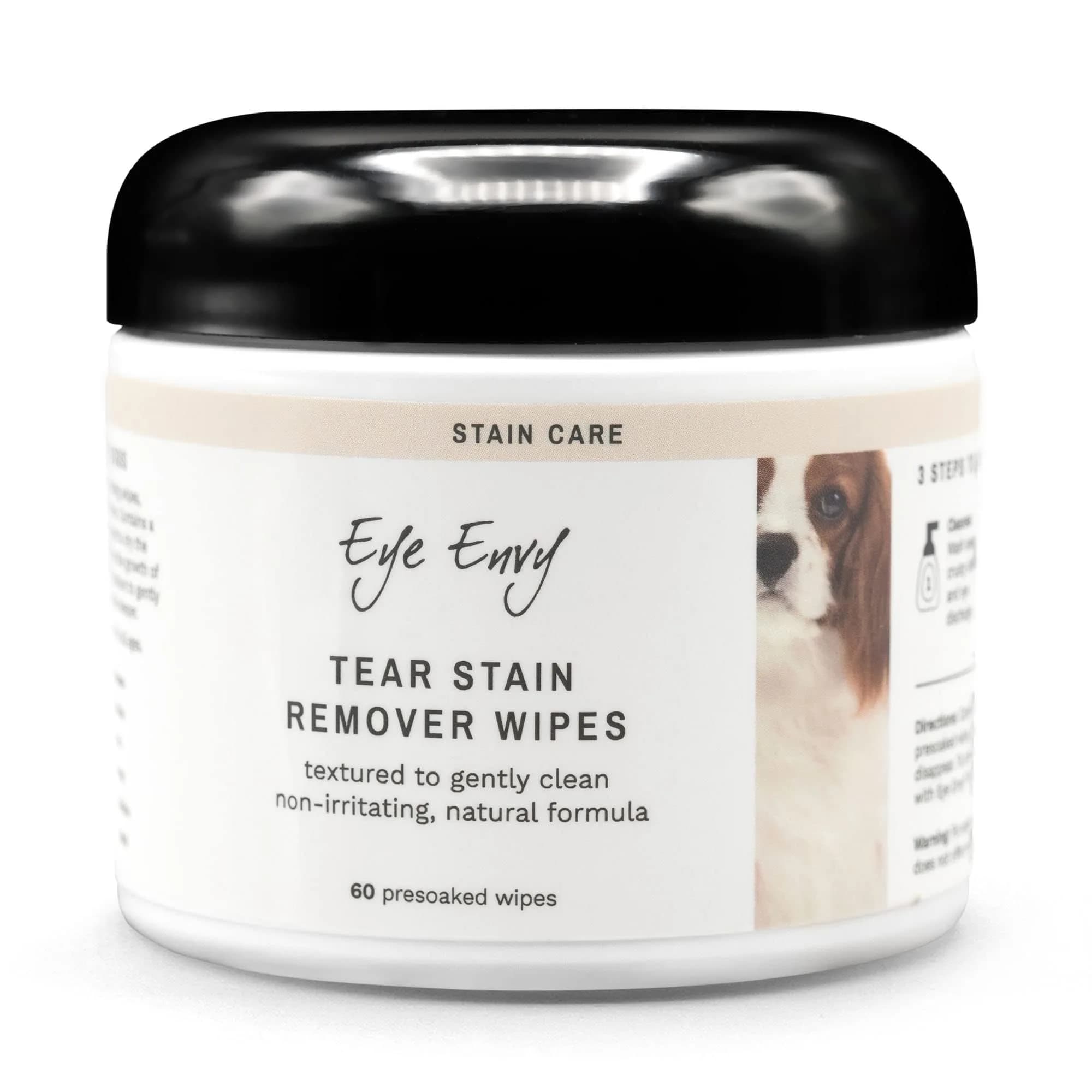 Eye Envy Tear Stain Wipes for Dogs 60 Wipes | Gently Clean & Remove Stains with Natural Formula