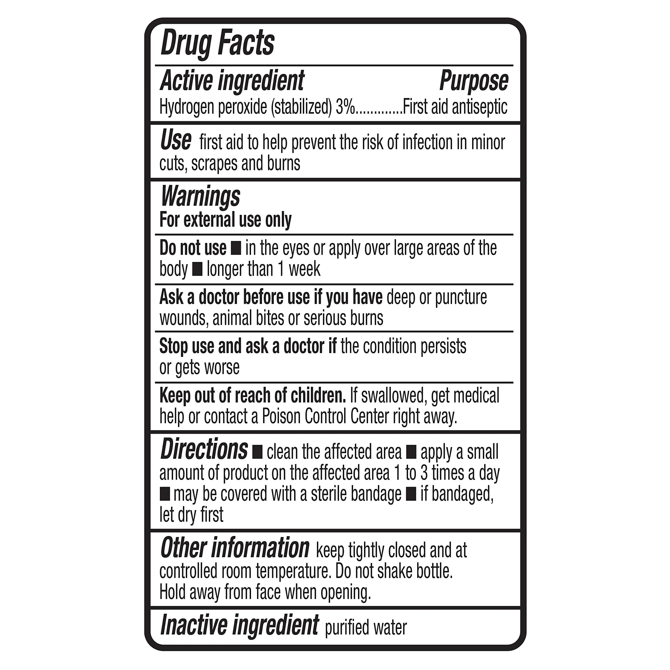Amazon Basics Hydrogen Peroxide Topical Solution USP 473ml (16 Fl Oz) | First Aid Antiseptic for Cuts & Scrapes - view 5