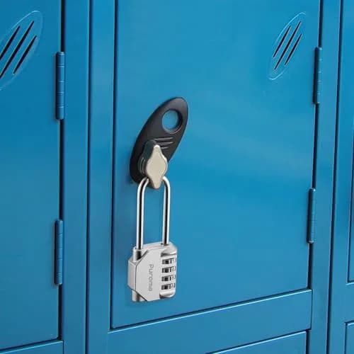 Puroma Silver & Black 4 Digit Combination Lock 2.6 Inch | Durable, Resettable & Waterproof thumbnail 7