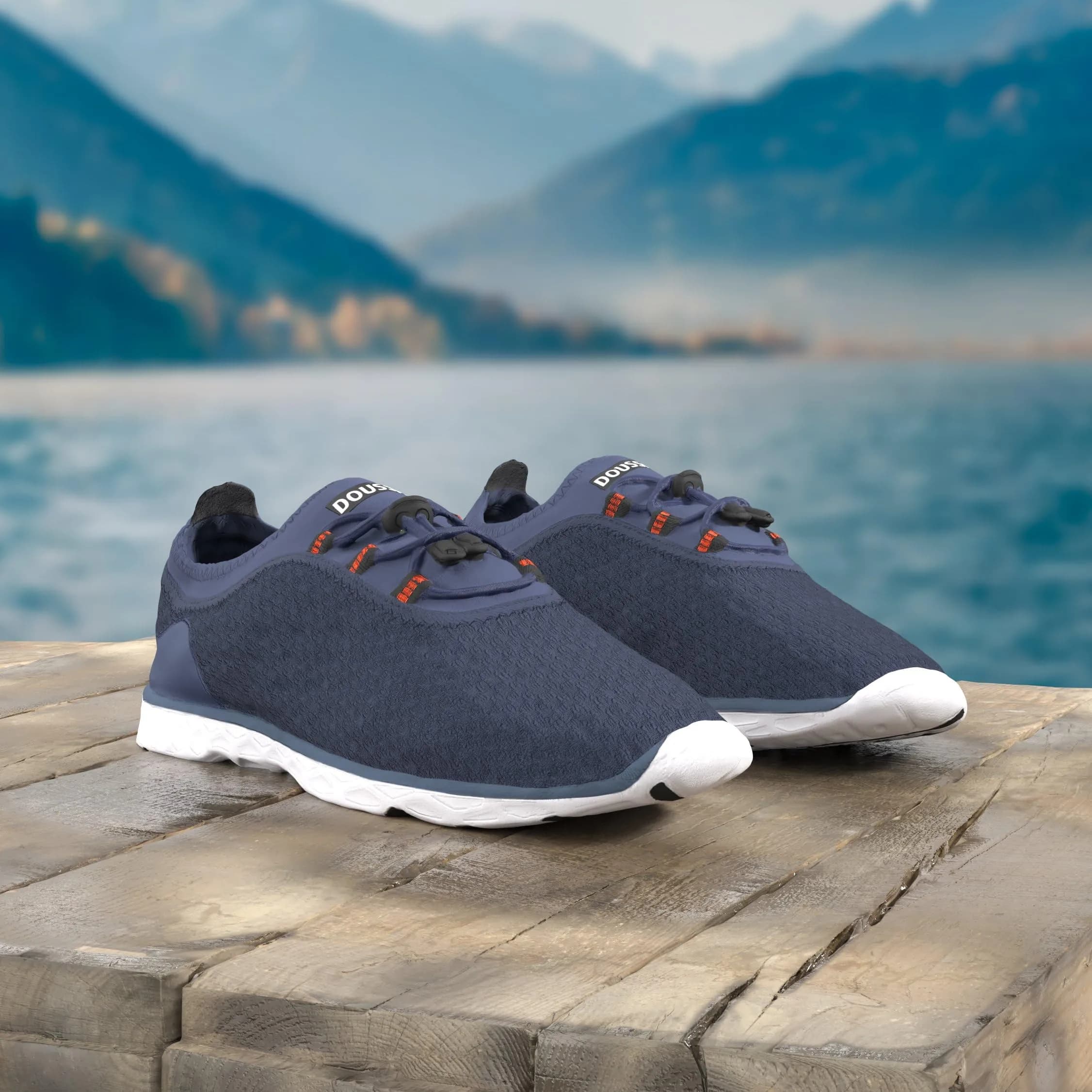 DOUSSPRT Men's Water Shoes Quick Dry for Beach Swim Pool Fishing Blue | Breathable Mesh & Open Design thumbnail 3