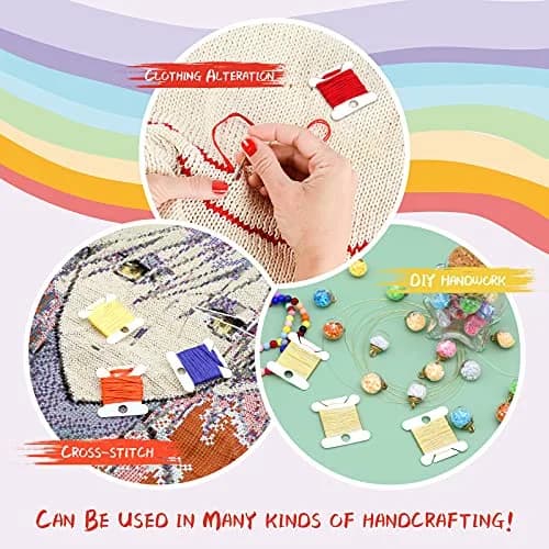 MUZHI Embroidery Floss Bobbins 128 pcs | Plastic Thread Organizer for Cross Stitch & Sewing thumbnail 5