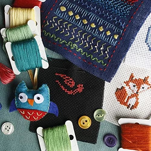 MUZHI Embroidery Floss Bobbins 128 pcs | Plastic Thread Organizer for Cross Stitch & Sewing thumbnail 6