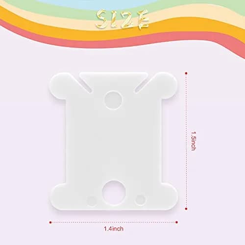 MUZHI Embroidery Floss Bobbins 128 pcs | Plastic Thread Organizer for Cross Stitch & Sewing thumbnail 2