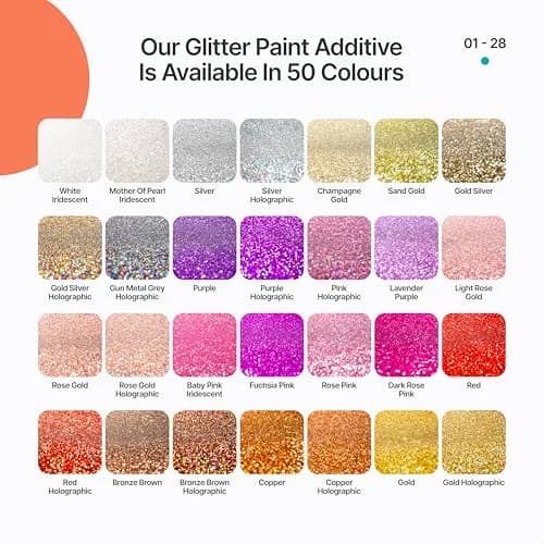 v1rtus Silver Holographic Glitter Paint Additive 200g | Sparkle Wall & Craft Decor thumbnail 5