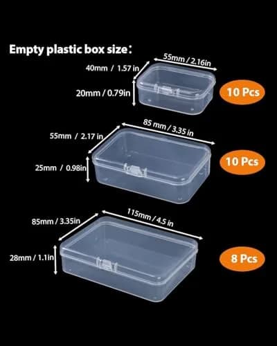 LJY 28 Plastic Storage Boxes | 3 Sizes for Beads, Crafts & Organization thumbnail 3