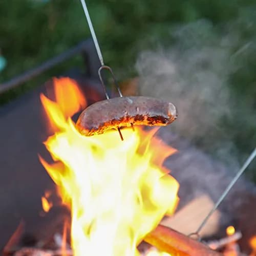 MalloMe 32" Telescoping Marshmallow Roasting Sticks (5 Pack, Silver) | Heavy Duty Stainless Steel Forks for Campfire Cooking thumbnail 9